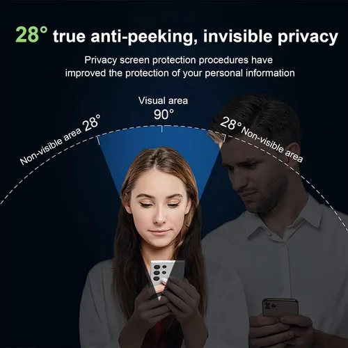 Vista 2 de for Motorola Moto Edge 2026 Privacy Screen Protector with Camera Lens Protector, 9H Hardness Anti-Scratch Tempered Glass flim, Auto