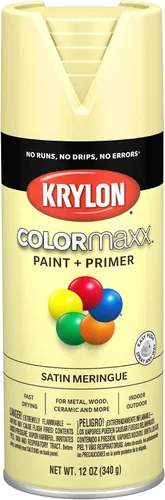 Vista 22 de Krylon K05554007 COLORmaxx Pintura en aerosol y base para uso en interiores y exteriores, color almendra satinada, 12 onzas (paquete de 1)