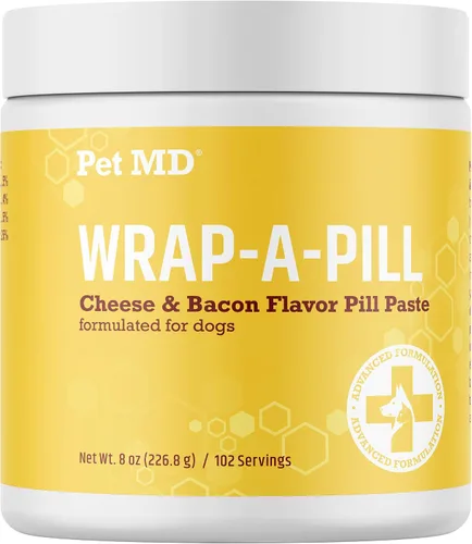 Vista 15 de Pet MD Wrap A Pill Paste - Pastilla con sabor a tocino para perros, crea un bolsillo para ocultar pastillas y medicamentos, 59 porciones Haz un