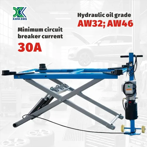 Vista 3 de 6200 lbs 220V Elevador de tijera automotriz hidráulico de elevación móvil con reemplazo de piezas de 12 meses