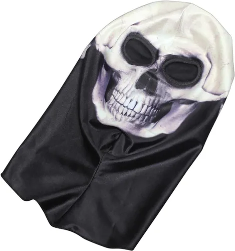 Vista 6 de AXBXCX - Máscara de forro polar de poliéster para disfraz de Halloween # Negro