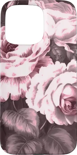 Vista 28 de iPhone 16 Vintage Classic Rose Flower Pattern in Pink Case