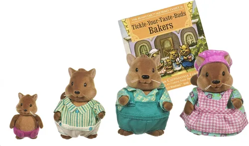 Vista 13 de Li'l Woodzeez Hoppingoods Rabbit Family - Juego de 4 figuras coleccionables de conejo posables con libro de cuentos - Figuras de muñeca de juego