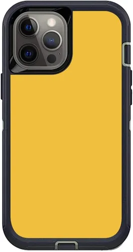 Vista 10 de MightySkins Skin compatible con OtterBox Defender iPhone 12 Pro Max - Azul sólido Funda protectora de vinilo duradera y única Fácil de aplicar
