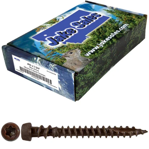 Vista 18 de #10 x 1-3/4" Graystone - Tornillo de madera recubierto exterior de madera Torx/Star Drive Head - Compatible con madera AQC (1 libra ~ 130 tornillos)
