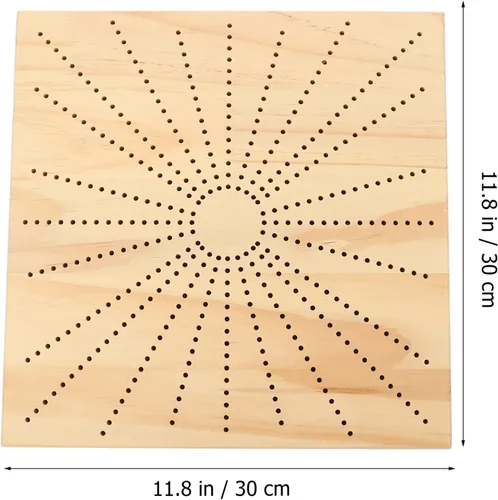 Vista 2 de VICASKY 1 juego de tablas tejidas para mantener la forma, tablero de bloqueo de madera, tapetes de bloqueo de ganchillo, suministros de tejer Como