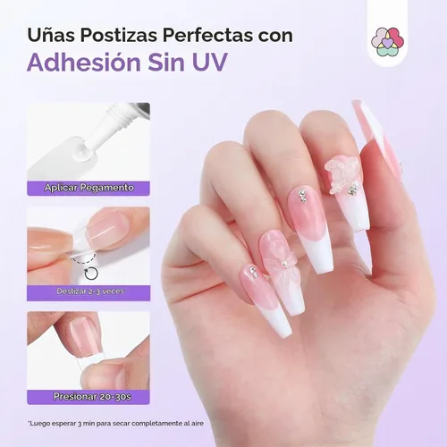 Vista 4 de SAVILAND Pegamento de uñas de gel semisólido para prensa, no necesita luz