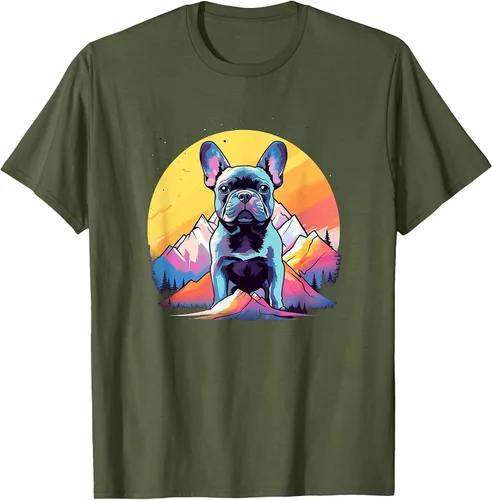 Vista 28 de French Bulldog Dog Men Women Kids T-Shirt Asphalt Grey