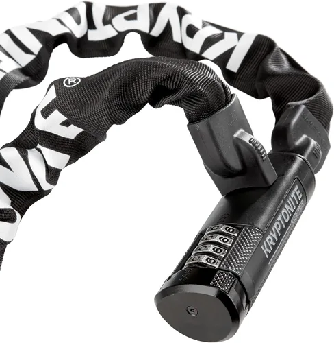 Vista 2 de Kryptonite Keeper 790 - Candado combinado de cadena para bicicleta, 3 pies de largo, resistente, antirrobo, vendido, seguro, dorado, cerradura