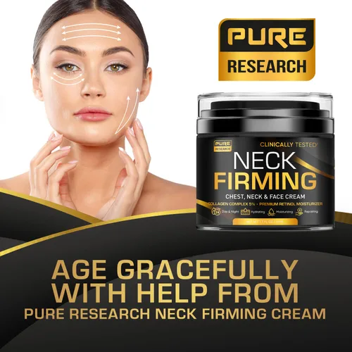 Vista 5 de Crema reafirmante para el cuello, crema antiarrugas hecha en Estados Unidos, crema reductora y reafirmante para el cuello y papada, crema