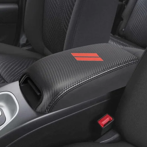 Vista 17 de Funda para el reposabrazos de la consola central, de piel, antiarañazos, de protección, accesorios de decoración interior, para Tesla Model 3 Negro