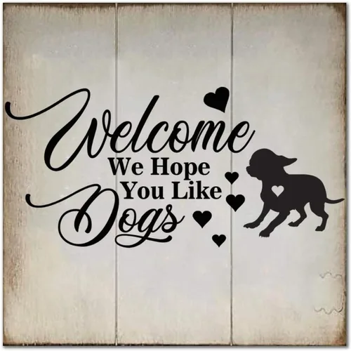 Vista 7 de Welcome We Hope You Like Lab Pointer - Letreros de madera para perro, reglas de perro, carpintería, garaje, decoración de pared para interiores