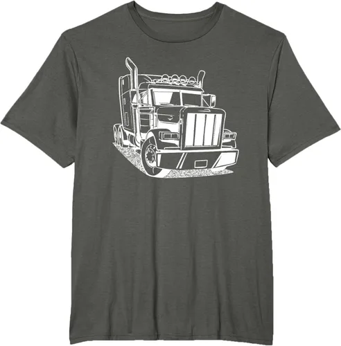 Vista 5 de Diesel Big Rig 18 Wheeler - Camiseta de camionero para camionero, Negro, S