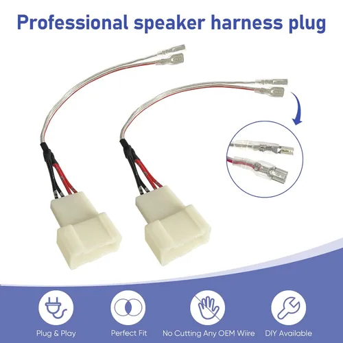 Vista 3 de Conector de cable de altavoz tweeter para tablero de Toyota Corolla/Camry 2012-2020, RAV4 2015-2019, adaptador de cable de altavoz para Subaru