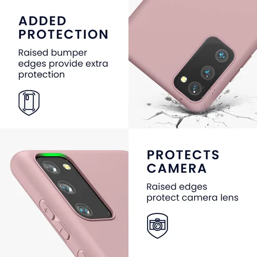Vista 3 de kwmobile Funda compatible con Samsung Galaxy S20 FE - Funda protectora de silicona TPU suave y delgada - Rosa vintage