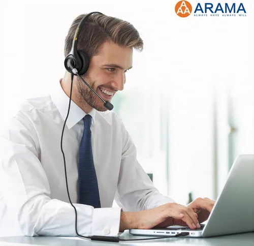 Vista 5 de Arama Auriculares USB con micrófono (A600MONO) - Cancelación de ruido, control de volumen y silencio en línea, compatible con USB-A y USB-C
