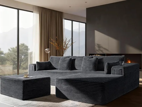 Vista 70 de Sofá modular de gran tamaño de 108 pulgadas, cómodo sofá deshuesado en forma de U para sala de estar, asientos extra profundos, sin montaje, sofá