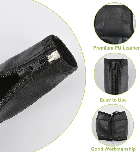 Vista 4 de Fundas para asas de cochecito, 4 unidades, de piel sintética, para parachoques, a prueba de polvo, protector de mango de cochecito, impermeable