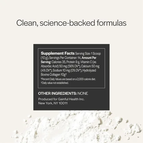 Vista 4 de Gainful Performance Boost - Péptidos de colágeno en polvo con vitamina C, apoyo para la piel, el sistema inmunológico y las articulaciones, colágeno