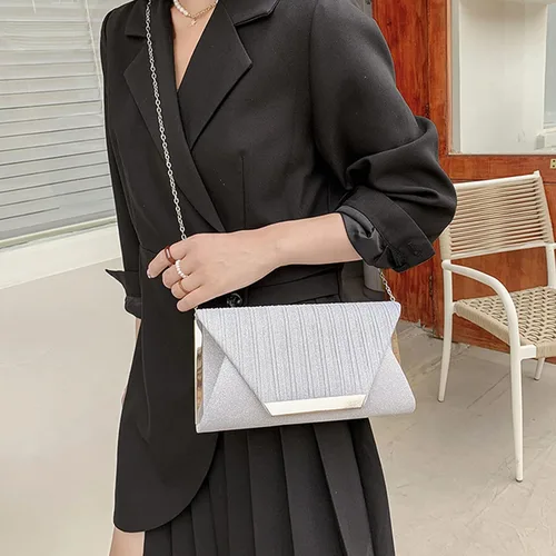 Vista 2 de Bolsos de embrague con purpurina para mujer bolsa de noche bolso de fiesta de boda