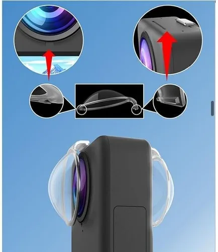 Vista 9 de Coyktonty - Protector de lente y lente para cámara DJI Osmo 360 II/Osmo 360, diseño de cierre a presión, dureza 9H de alta transmisión, resistente