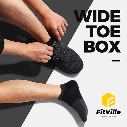 Vista 2 de FitVille Zapatos deportivos anchos para hombre con puntera ancha - Fresh Core