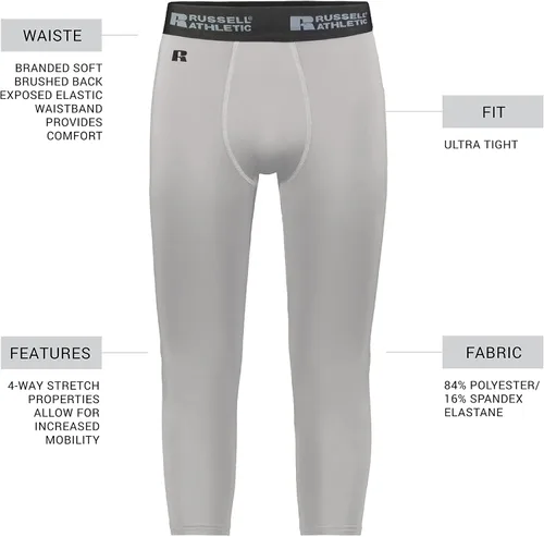 Vista 5 de Russell Athletic Men's Coolcore Compression 78 Tight
