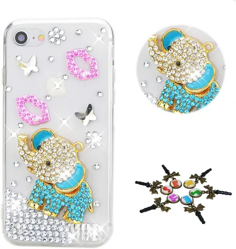 Vista 6 de Bling - Funda para teléfono compatible con iPod Touch 6, elegante, más de 100 cristales brillantes, diseño de libélula y diamantes de imitación