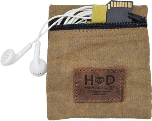 Vista 23 de Hide & Drink, Bolsa de condón de lona encerada resistente al agua, bolsa de bolsillo con tecnología Change Valuables, regalo clásico para socios