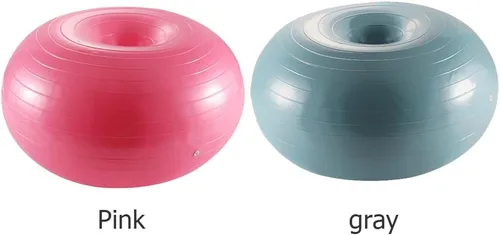 Vista 7 de Keenso Pelota de ejercicio con dona de yoga, entrenamiento de núcleo, pelota de estabilidad, pelota de ejercicio para yoga, pilates, entrenamiento