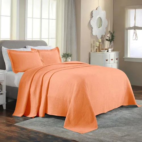 Vista 14 de Superior Juego de colcha y funda de algodón de 3 piezas, decoración de cama para el hogar, colcha decorativa, 2 fundas de almohada, peso medio