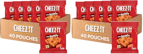 Vista 13 de Cheez-It Galletas de queso, galletas horneadas, aperitivos de oficina y niños, extra tostados, caja de 21 onzas (1 caja)