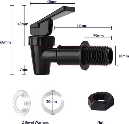 Vista 3 de HUI NING - Kit de filtro de agua y grifo de cúpula de cerámica de repuesto para encimera, cubo de agua doméstico, sistemas de filtración