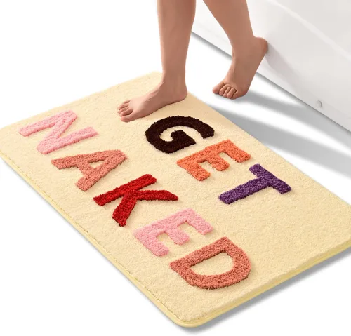 Vista 12 de QJHOMO Get Naked Bath Mat Alfombras Lindas de Baño Lindas Alfombras de Baño Graciosas Antideslizantes Decoración de Bañera Antideslizante Alfombra
