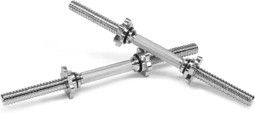 Vista 16 de Yes4All Threaded Dumbbell Handles, Adjustable Dumbbell Bar Pair, 14/16/18/24-Inch Sizes, Fits 1" or 1.15" Plates, Non-Slip Grip, Secure Star-Lock