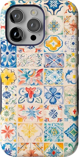 Vista 34 de Funda Casely para iPhone 15 Pro Max Todas las sonrisas Adhesivo de cara sonriente Compatible con MagSafe Diseño protector audaz