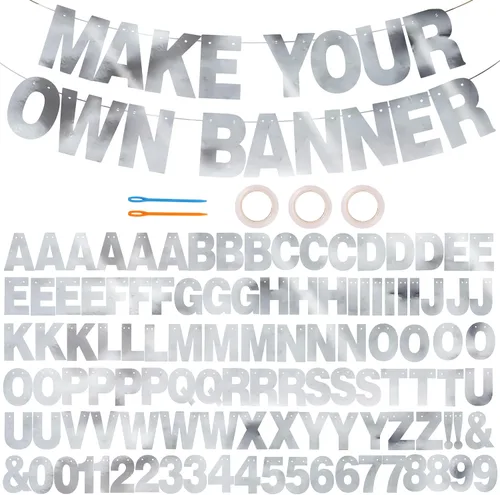Vista 66 de 116 piezas de letras de la A a la Z DIY Banner personalizado Colorido