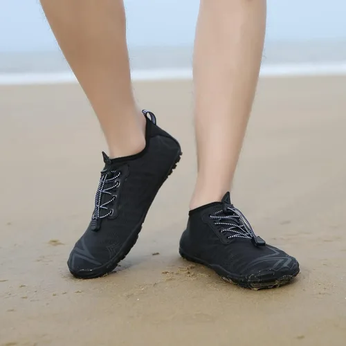 Vista 5 de Whatseaso Zapatos acuáticos para mujeres y hombres, de secado rápido, zapatos descalzos para buceo, natación, surf, aqua, caminar, playa, yoga