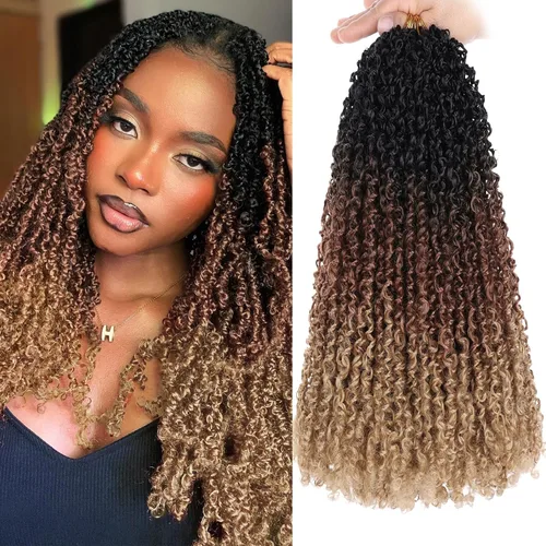 Vista 30 de COOKOO 6 pulgadas 8 paquetes Cabello de Ganchillo Pre-enrollado Yanky Twist para Mujeres Negro Natural Mini Passion Twists Pre-retorcido Cabello