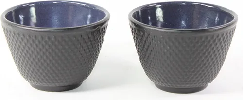 Vista 5 de Tetera japonesa antigua de hierro fundido de 24 onzas líquidas, tetsubin con infusor con salvamanteles