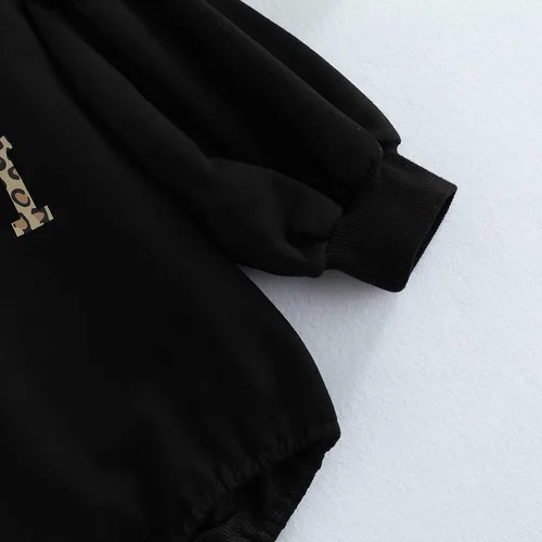 Vista 5 de Sudaderas de gran tamaño para bebés y niñas recién nacidas, overol de manga abombada, suéter de otoño e invierno