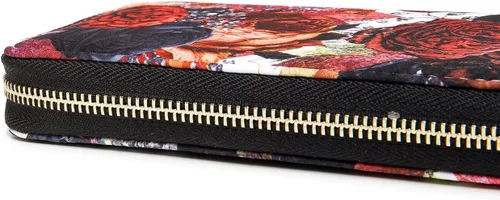 Vista 90 de Cartera de mano para mujer, estilo bohemio, con RFID, elegante, espaciosa con correa para viajes, capacidad para tarjetas, teléfono, dinero