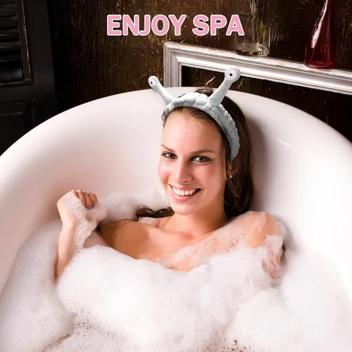 Vista 61 de Bonita diadema de caracol rosa, cara lavada para mujer, maquillaje, ducha, spa