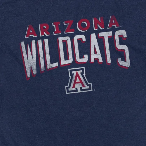 Vista 3 de Campus Lab Official NCAA Classic Distressed Logo Collegiate Classic Ring-Spun T-Shirt Unisex for Men & Women Arizona Wildcats - Equipo