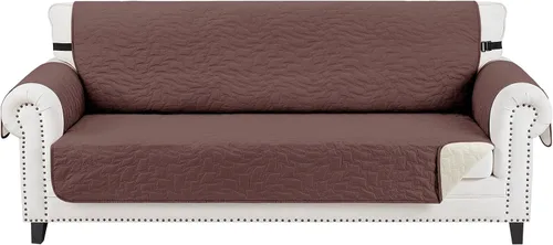 Vista 53 de CUCRAF Funda acolchada antideslizante para sofá, resistente al agua, protector de muebles para sofá de 1 cojín, apto para mascotas, funda de sofá
