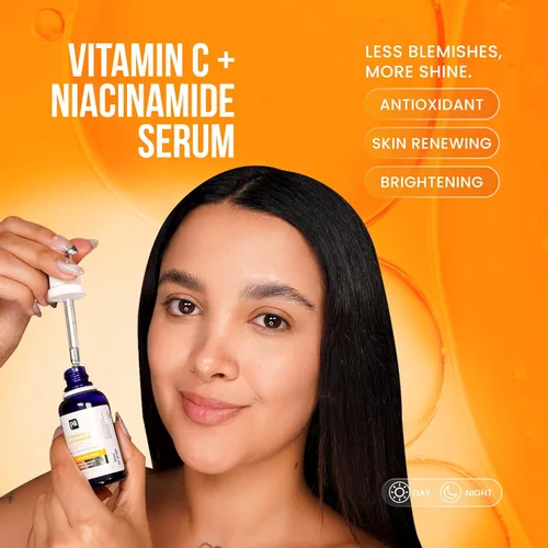 Vista 5 de Pili - Suero de vitamina C con niacinamida y silicio orgánico – Suero facial iluminador, hidratante y antienvejecimiento para todo