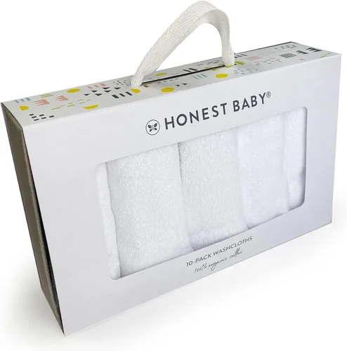 Vista 9 de HonestBaby - Paquete de 10 paños de tela de toalla en caja de regalo para bebés, niños y niñas, paquete de 10 unidades, rosa claro, talla única