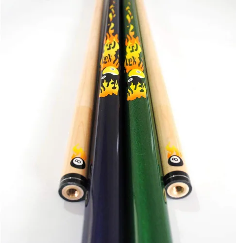Vista 13 de Palo de billar de 58", kit de tacos de billar ergonómicos de madera dura de arce de 2 piezas de 13 mm, 19/20/21 onzas
