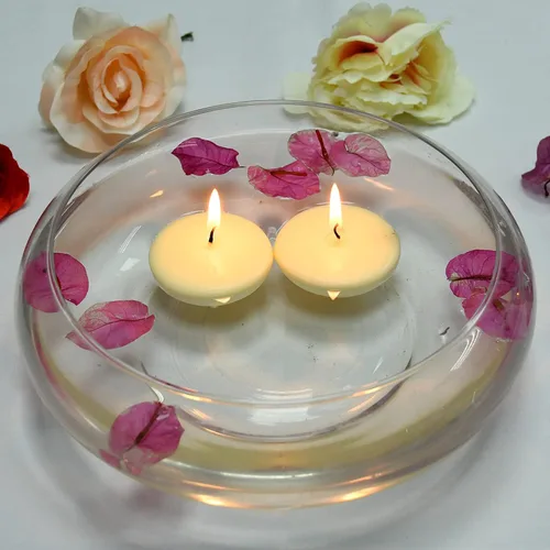 Vista 4 de Zest Candle Velas flotantes marfil de 2 1/4 pulgadas