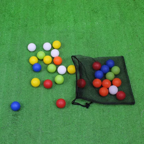 Vista 4 de Scott Edward Pelotas de golf de práctica, 30 unidades, huecas, multicolor, limitadas, perfectas para patios traseros, práctica de columpio, campo